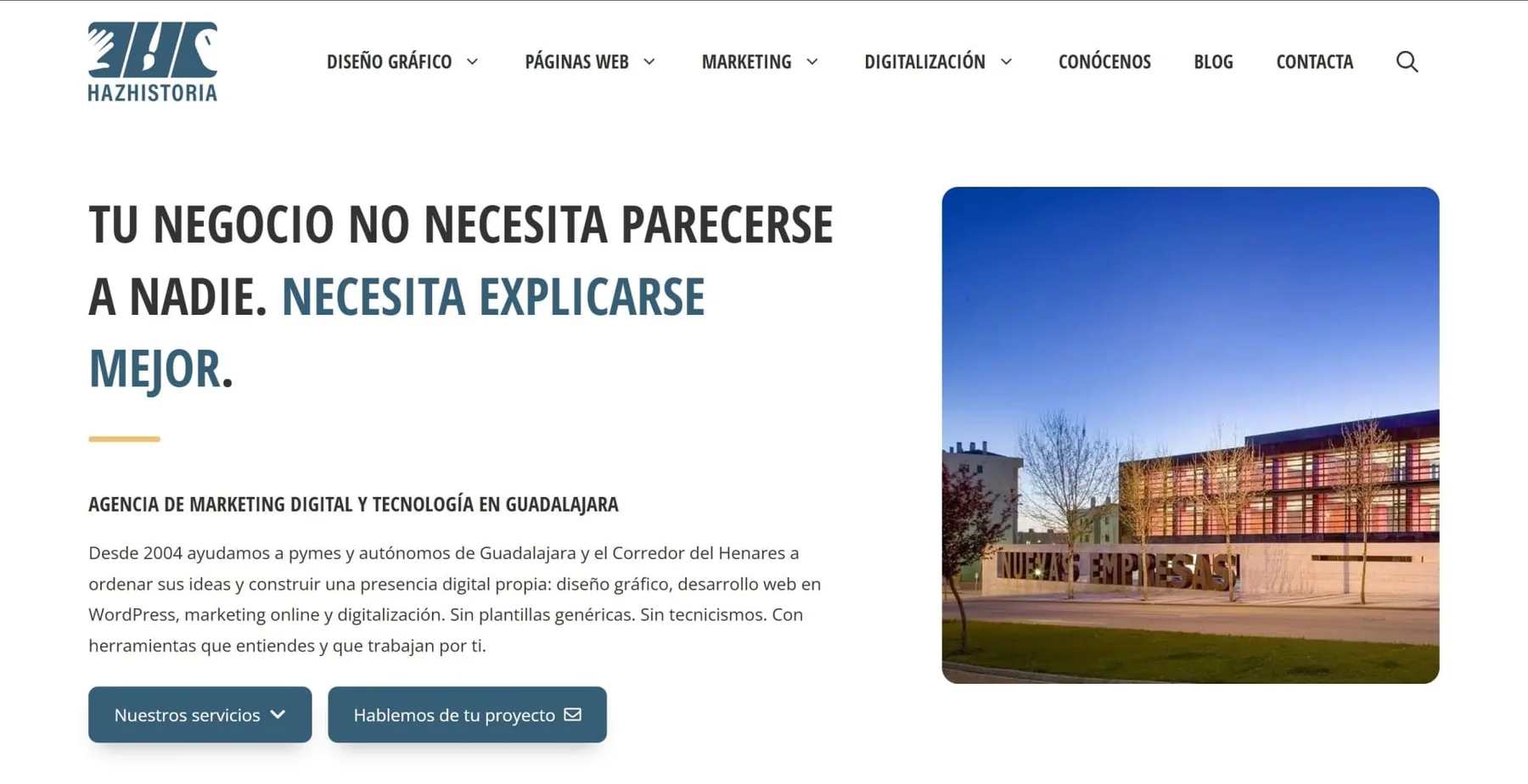 Google Workspace utilizado internamente por Hazhistoria