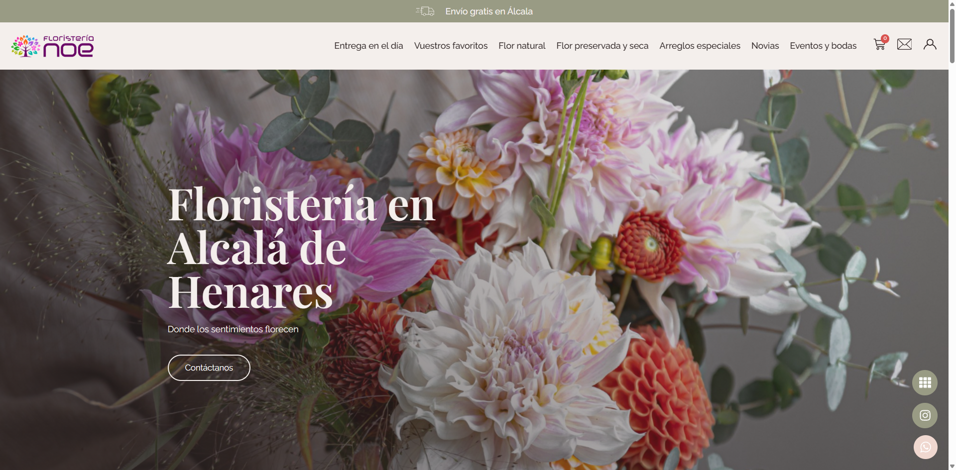 Tienda online de Floristería Noe para flores a domicilio en Alcalá de Henares