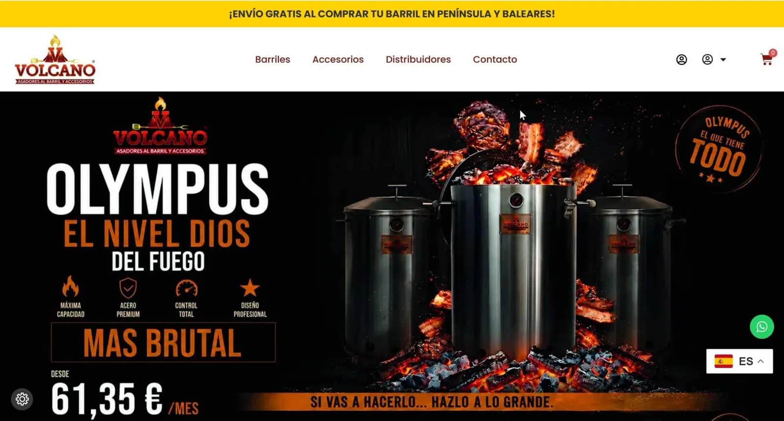 Mantenimiento técnico para Volcano Asadores