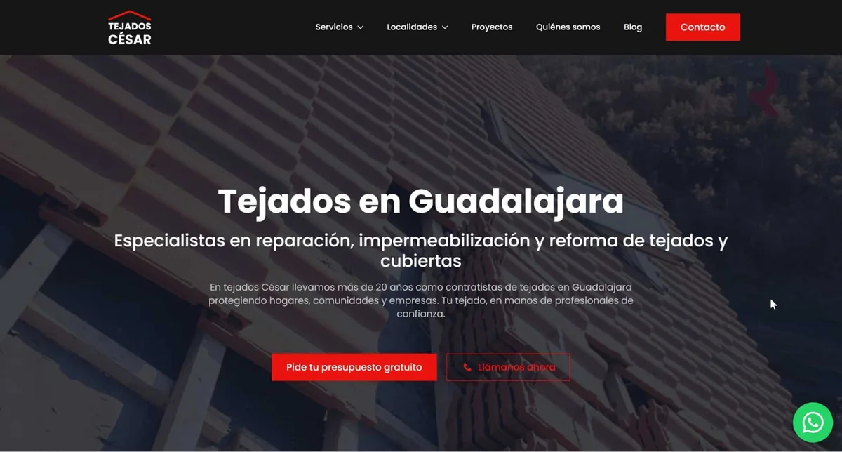 Google Ads para Tejados César