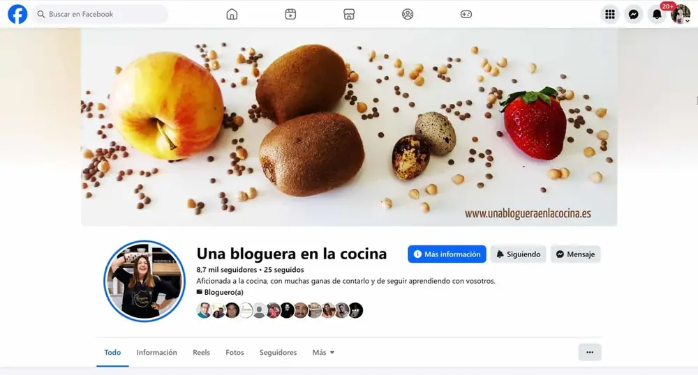 Gestión de Facebook para Bloguera Cocina