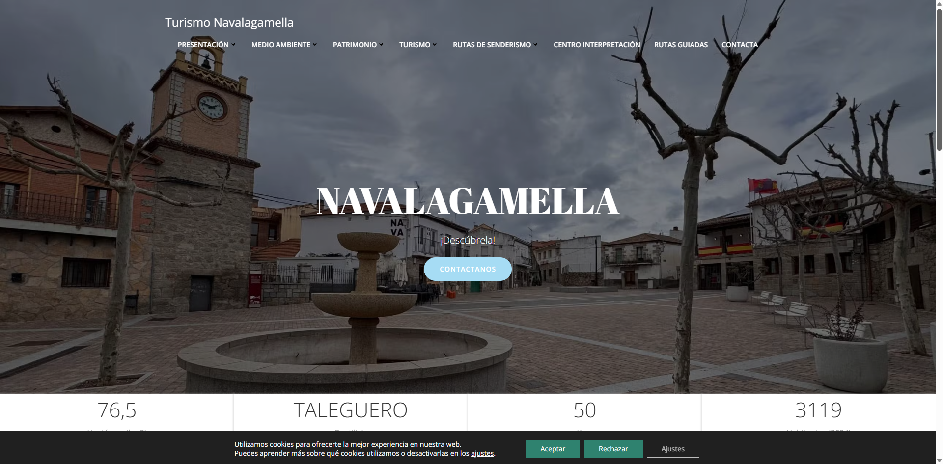 Portal de turismo de Navalagamella desarrollado para presentar rutas y lugares de interés