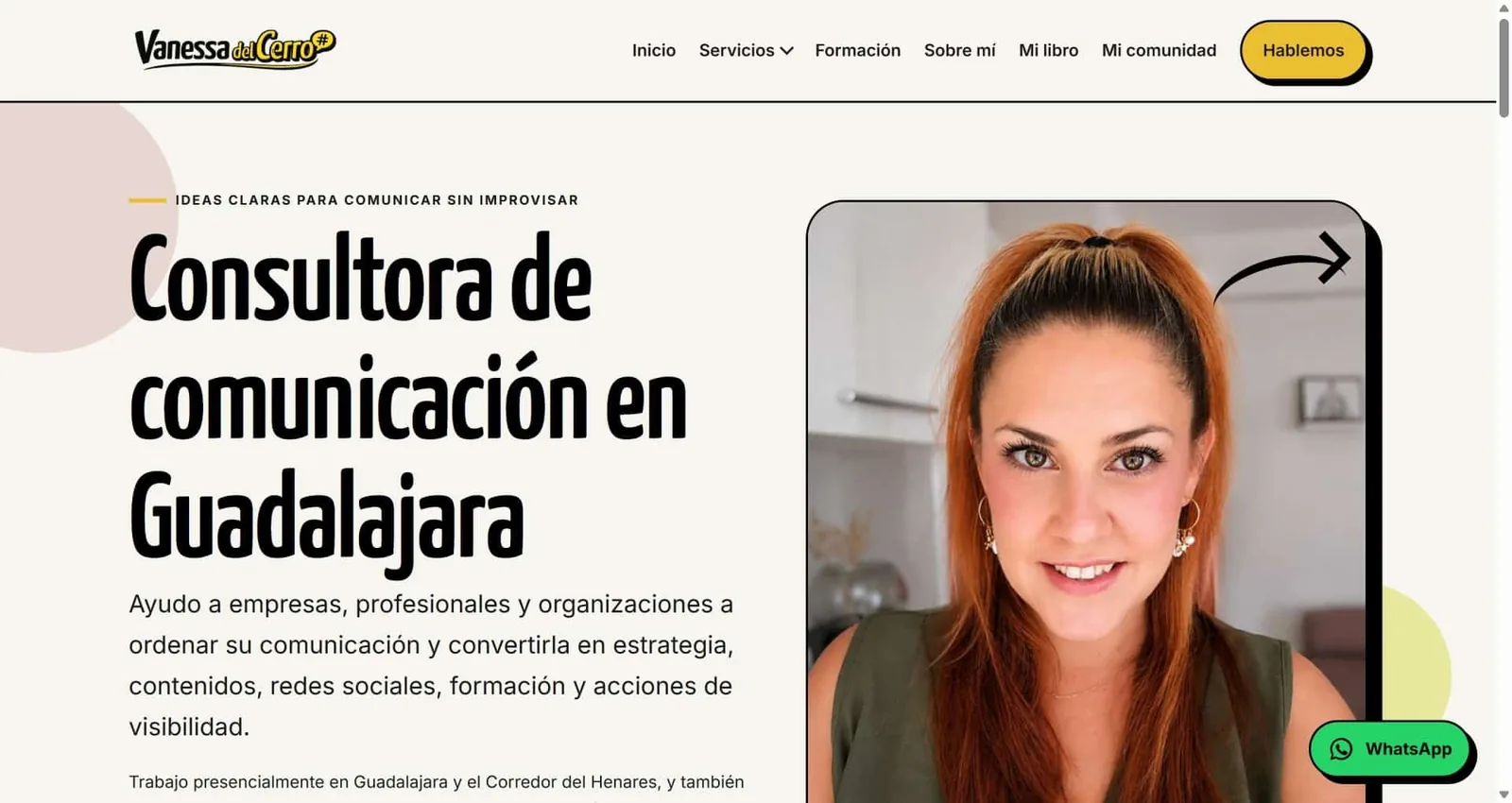 Web con IA creada para Vanessa del Cerro