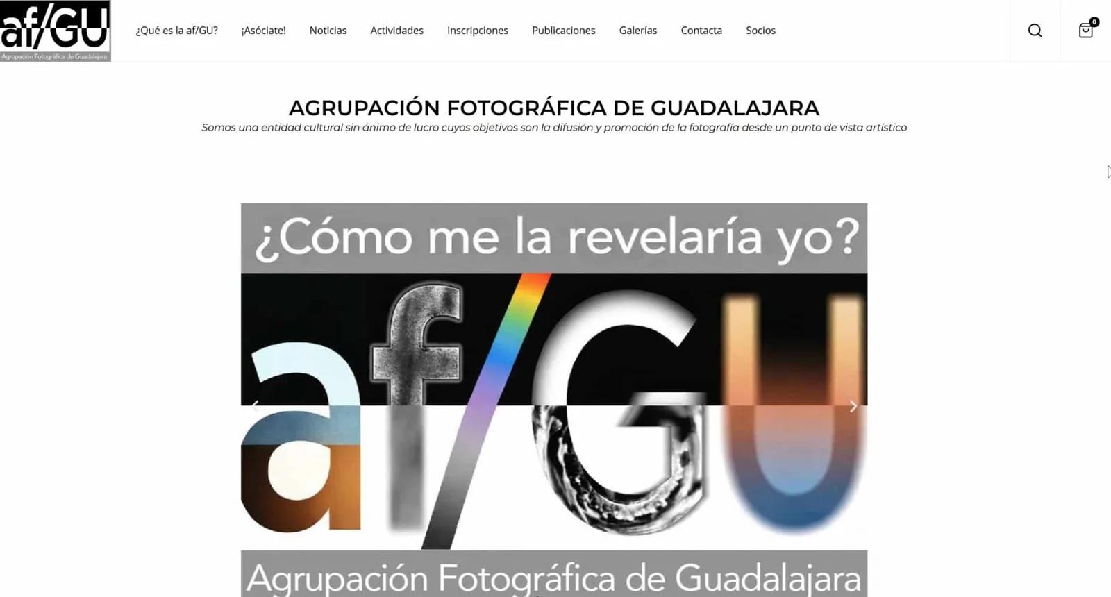 Web WordPress para la Agrupación Fotográfica de Guadalajara