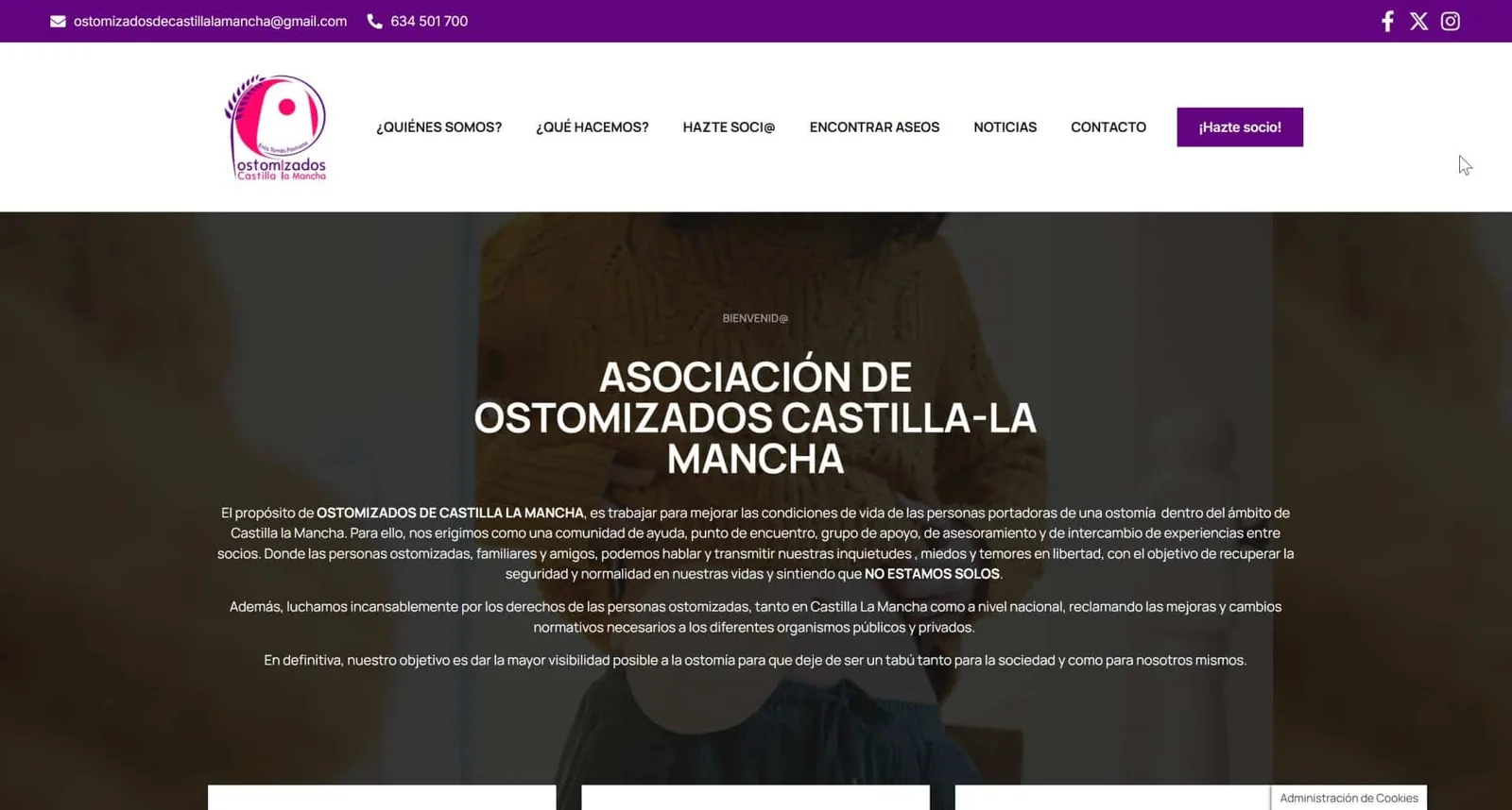 Actualización web para Ostomizados de Castilla-La Mancha